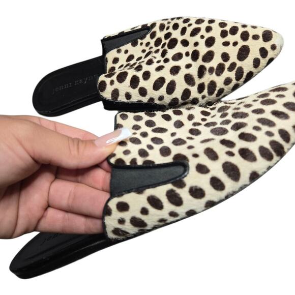 Jenni Kayne Pony Hair Leopard Print Mules Size: 38 - Picture 7 of 7